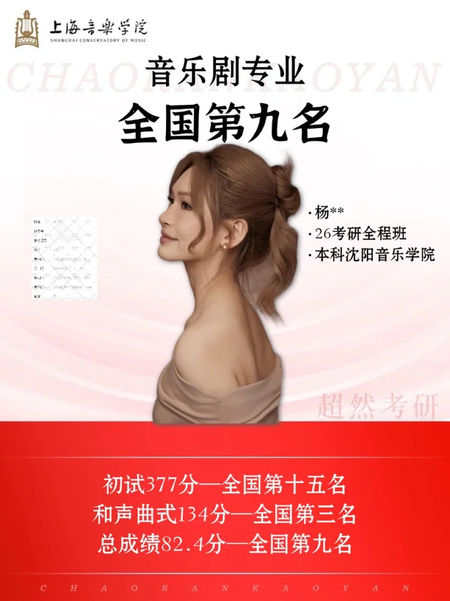 杨同学 · 上海音乐学院音乐剧成绩封面