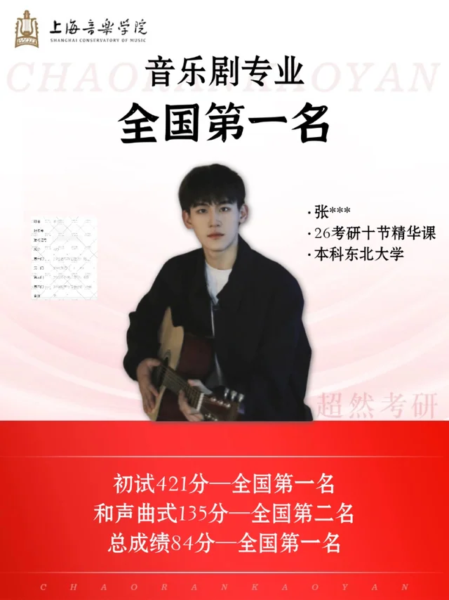 张同学 · 上海音乐学院音乐剧成绩封面