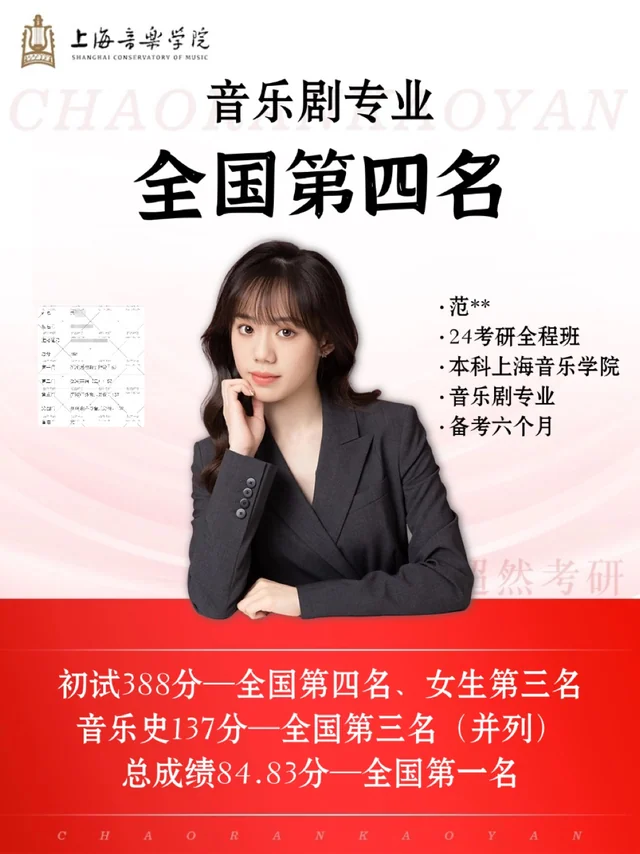 范同学 · 上海音乐学院音乐剧成绩封面