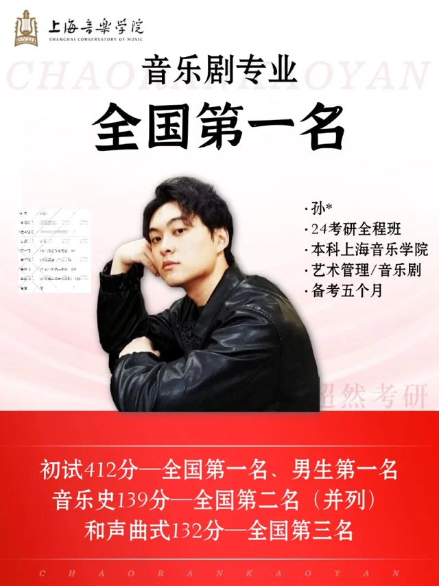 孙同学 · 上海音乐学院音乐剧成绩封面